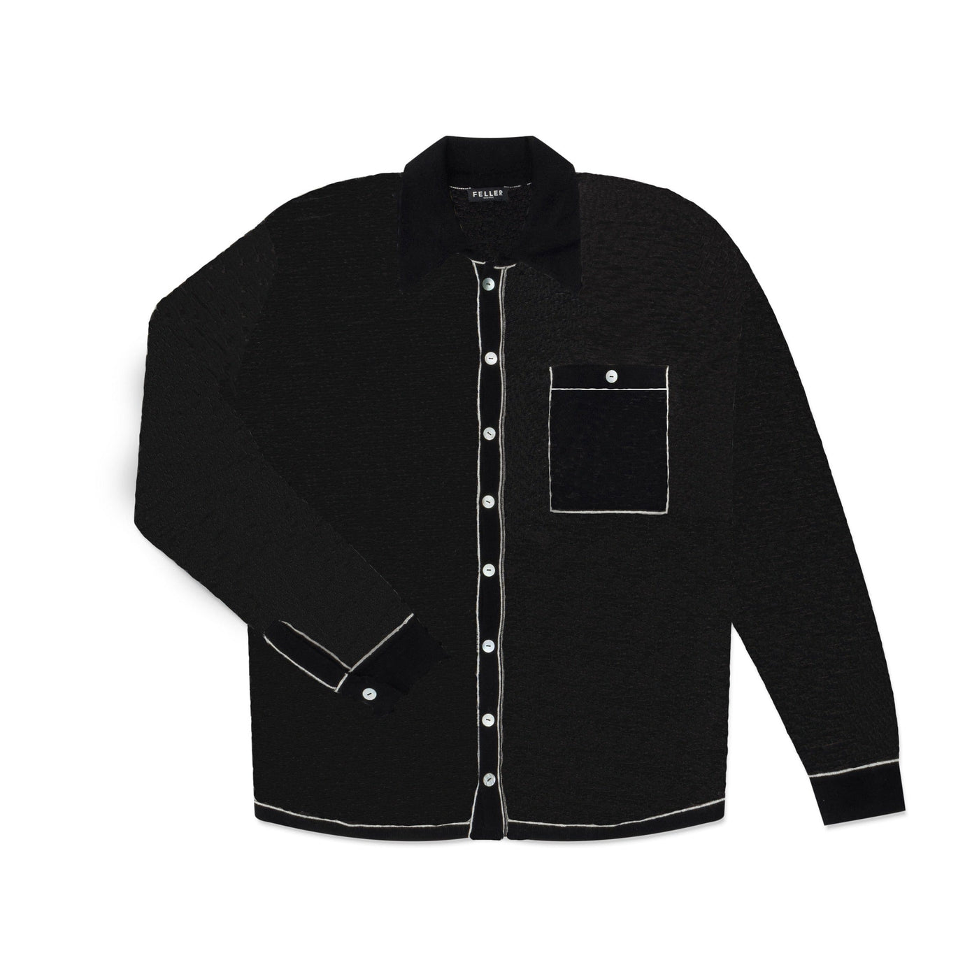 FELLER Sweaters Highland Cashmere Button Down Shirt